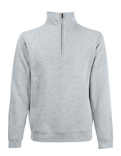 Fruit of the loom - half zip - Heather Grey